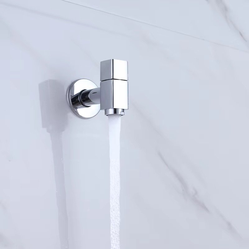 Brass Single Water Square Angle Stop Valve Brushed Shut off Valve For Bidet Spray Shower