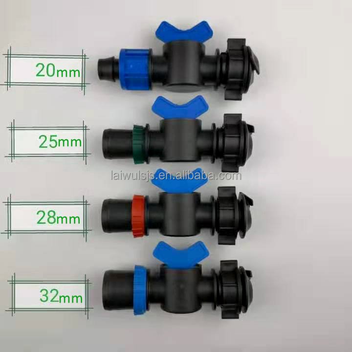 Farmland Agricultural Drip Irrigation System Irrigation Hose Fittings 28mm Bypass Offtake Valve