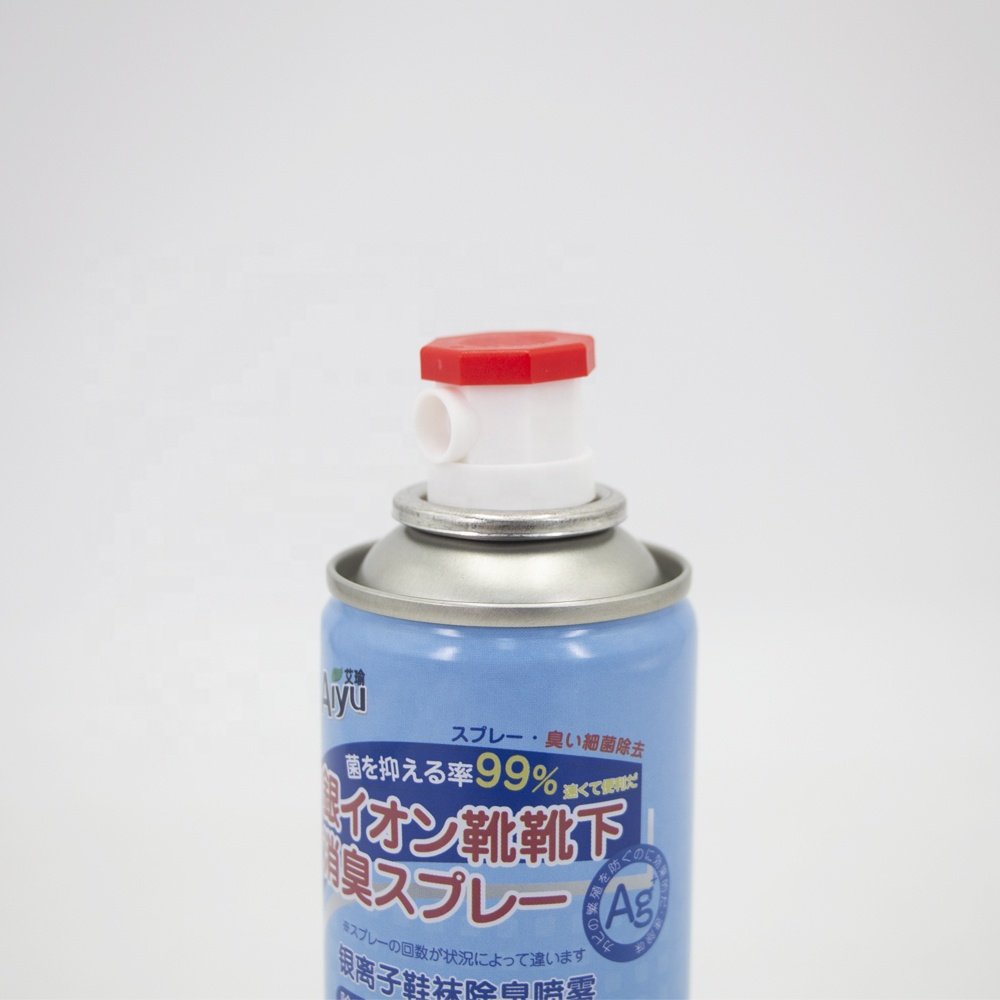 Printed empty aerosol spray can round metal deodorant body can valve