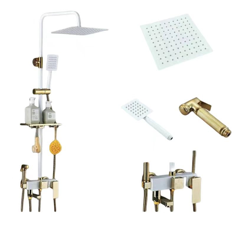 Hot Sale Thermostatic Rain Shower Set Wall Mounted Brass Waterfall Gun Bathroom Black Hot Cold Water Mixer Ceramic Valve Bathtub