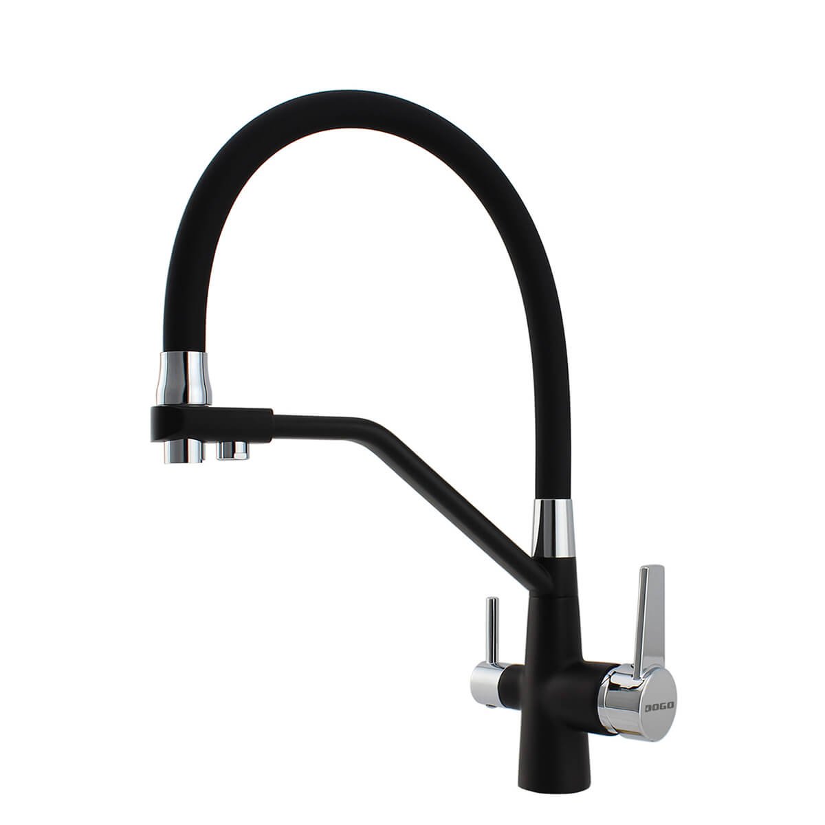 3-in-1 Kitchen Mixer Tap Pull Out Reverse Osmosis System Three Way Faucet Pull Down Shower Head Nickel Brushed 3 Way Filter Tap