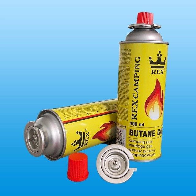 Brand new empty aerosol spray butane gas tin plate can with valve from Shandong factory