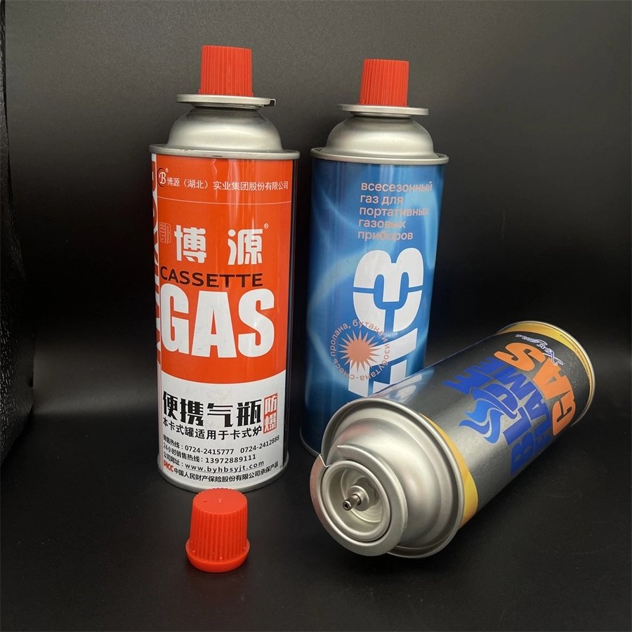 Brand new empty aerosol spray butane gas tin plate can with valve from Shandong factory