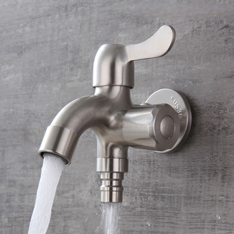 Manufacturer's Stainless Steel Kitchen Faucet with Copper Valve Core Waterfall Washing Machine Household Bathroom Basin Faucet