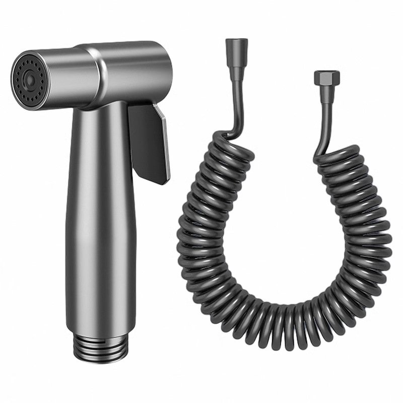 Handheld 304 Stainless Steel Bidet Toilet Sprayer Self-Cleaning Shower Gun Double Outlet Angle Valve Bathroom Accessory