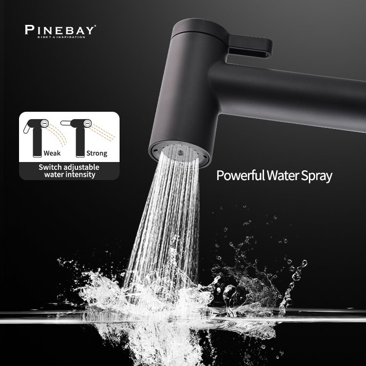 PINEBAY Toilet Shattaf Wall Mounted Personal Hygiene ABS Plastic Bidet Spray Handheld Sprayer Health Faucet Bidet Sprayer