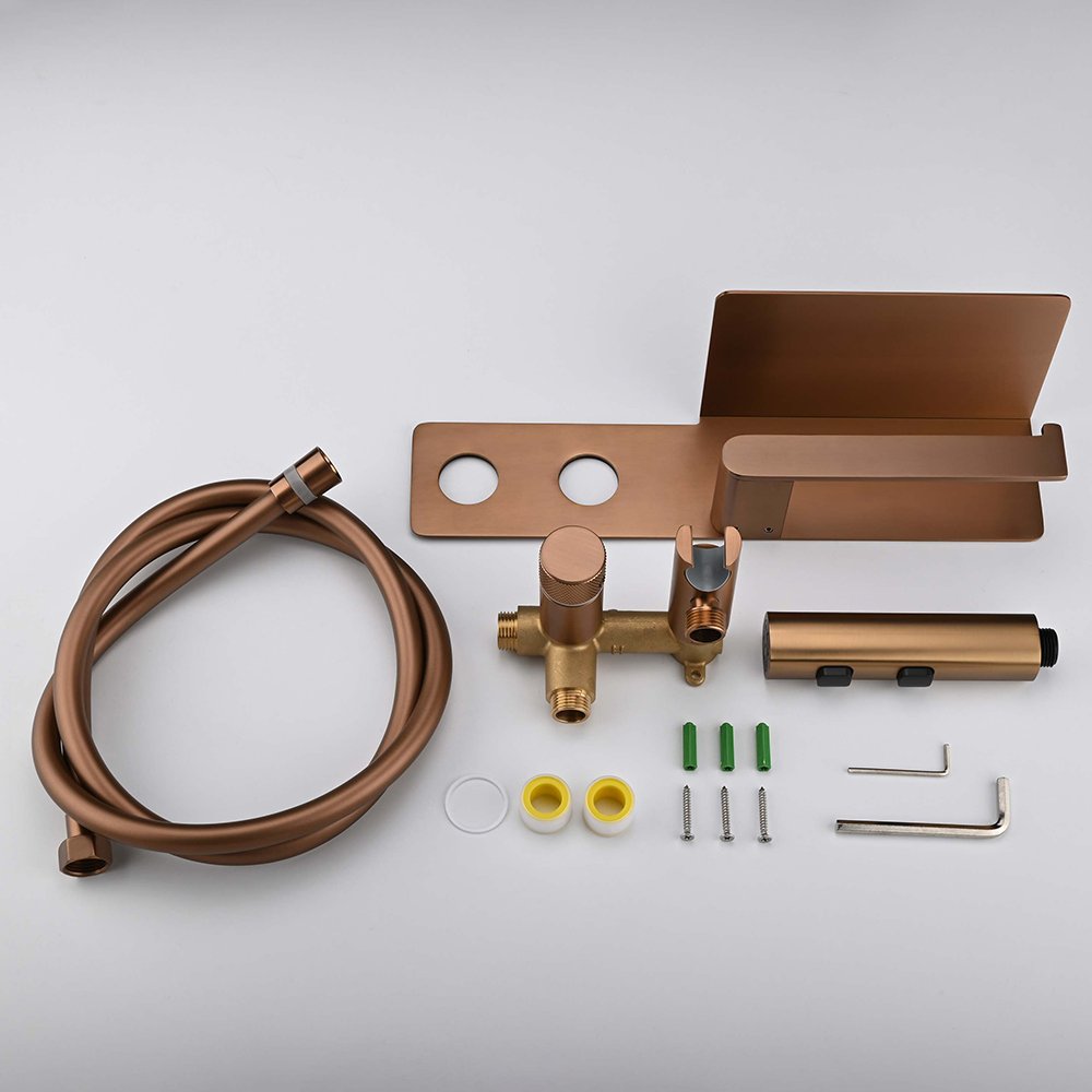 Toilet spray gun set, one in two out single control angle valve, bathroom toilet companion cleaner set