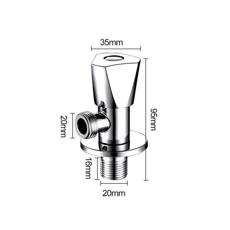 Chinese factory Wholesale production angle valve Bright electroplating Bathroom Accessories Water In and Out Conner Valve