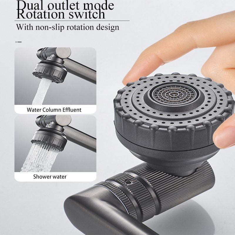 2024 New Designer Intelligent 360 Degree Rotation Hot & Cold Basin All Copper Shampoo Universal Faucet