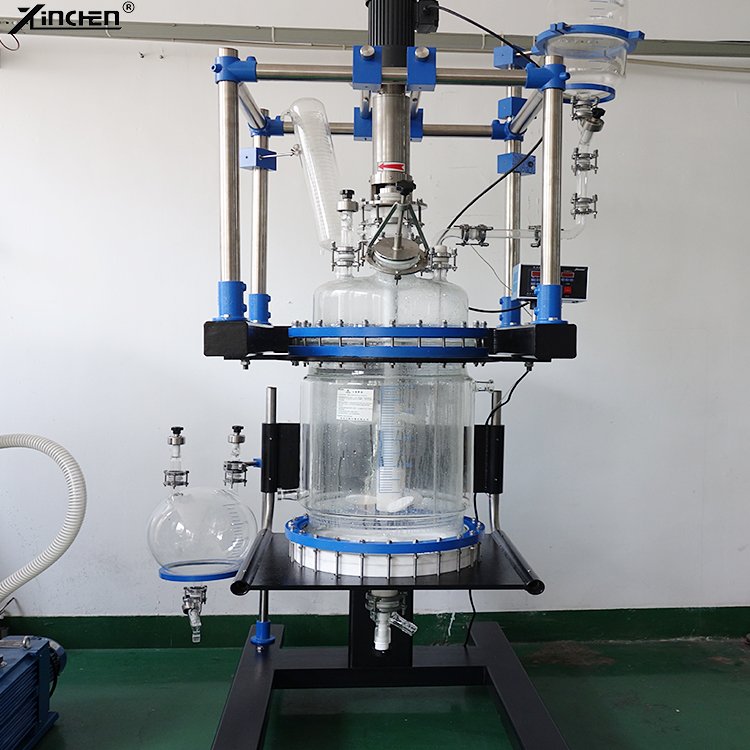 glass crystallization filter reactor 100l jacketed glass reactor chromatography column glass reactor