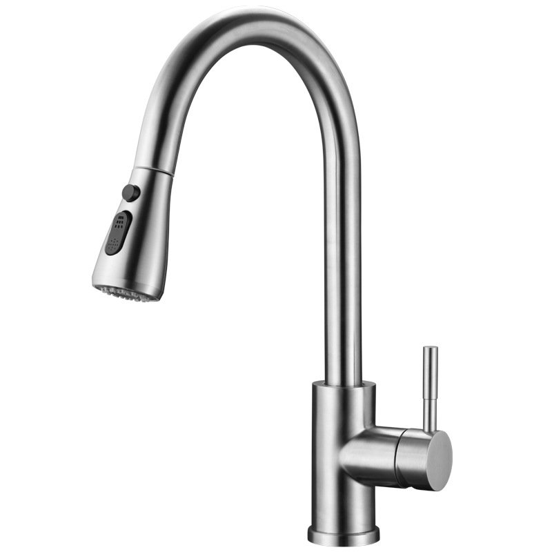 2021 kitchen faucet stainless steel 304 water tap modern kichen kitchen taps brass pull out sprayer kitchen mixer sink faucets