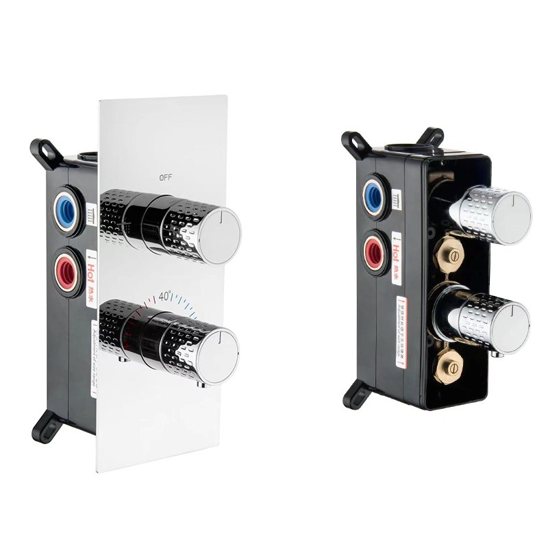 Black Concealed shower mixer thermostatic shower valve wall mounted shower mixer