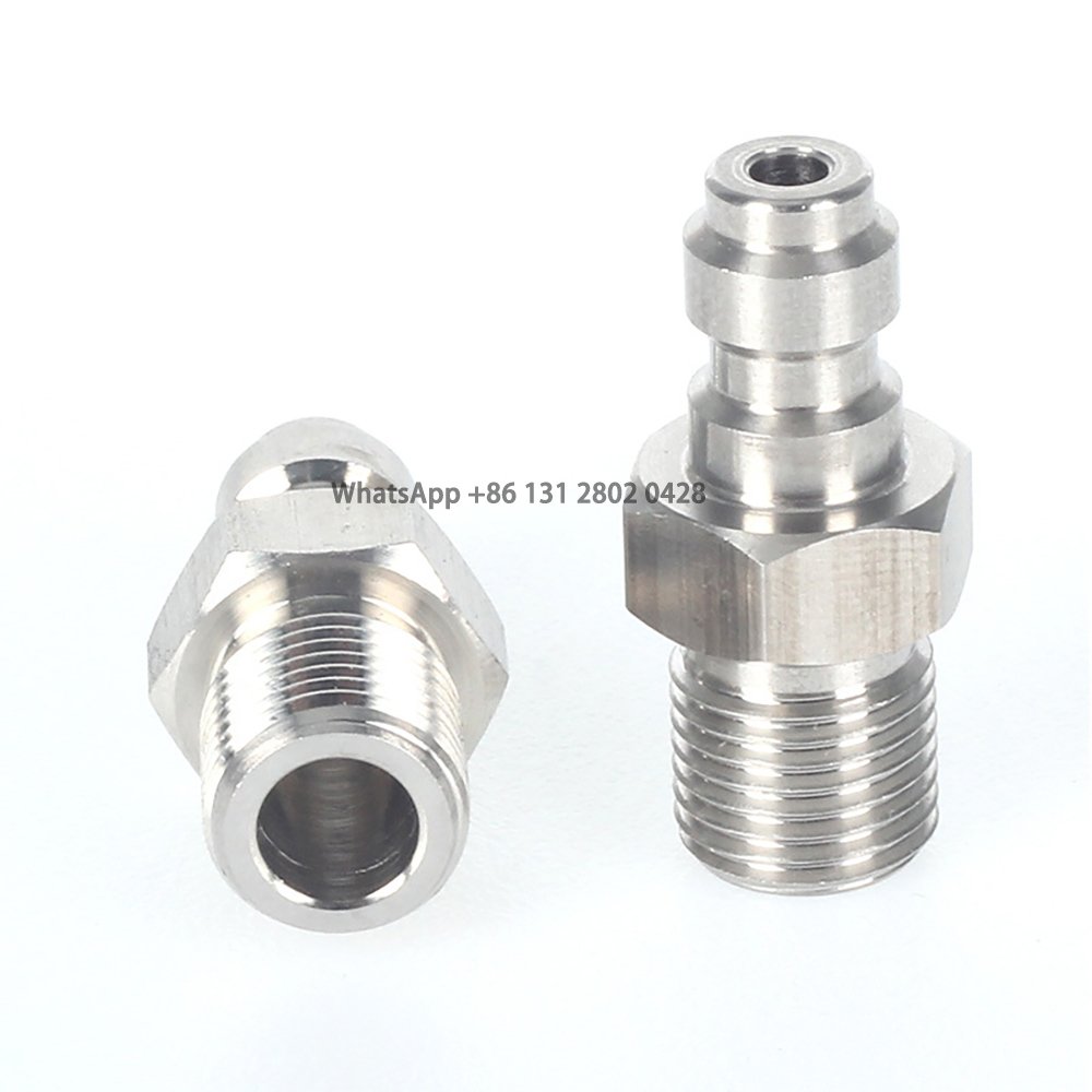 Stainless Steel M8 M10 Check Valve 8mm Male Quick Head Connection Air Fitting 1/8 NPT