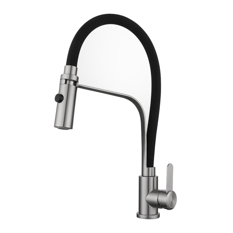 Modern Single Handle Kitchen Faucet with Pull down Silicone Magnetic Tap Adjustable Water Sink Faucet with Ceramic Valve Core