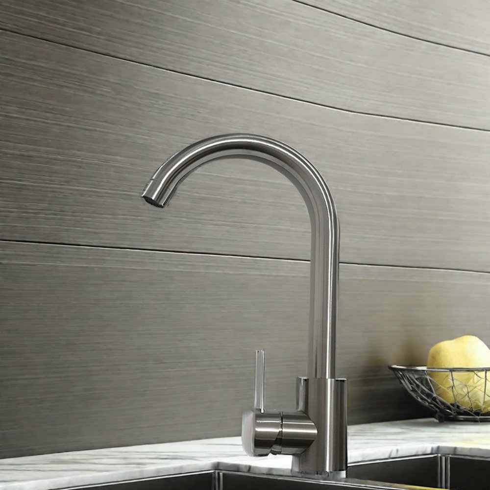 Single Handle Kitchen Faucet Valve Cold Hot Water Tap Stainless Steel Deck Mounted Ceramic Modern Classic with Pull-down Spray