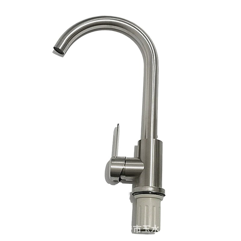 Single Handle Kitchen Faucet Valve Cold Hot Water Tap Stainless Steel Deck Mounted Ceramic Modern Classic with Pull-down Spray