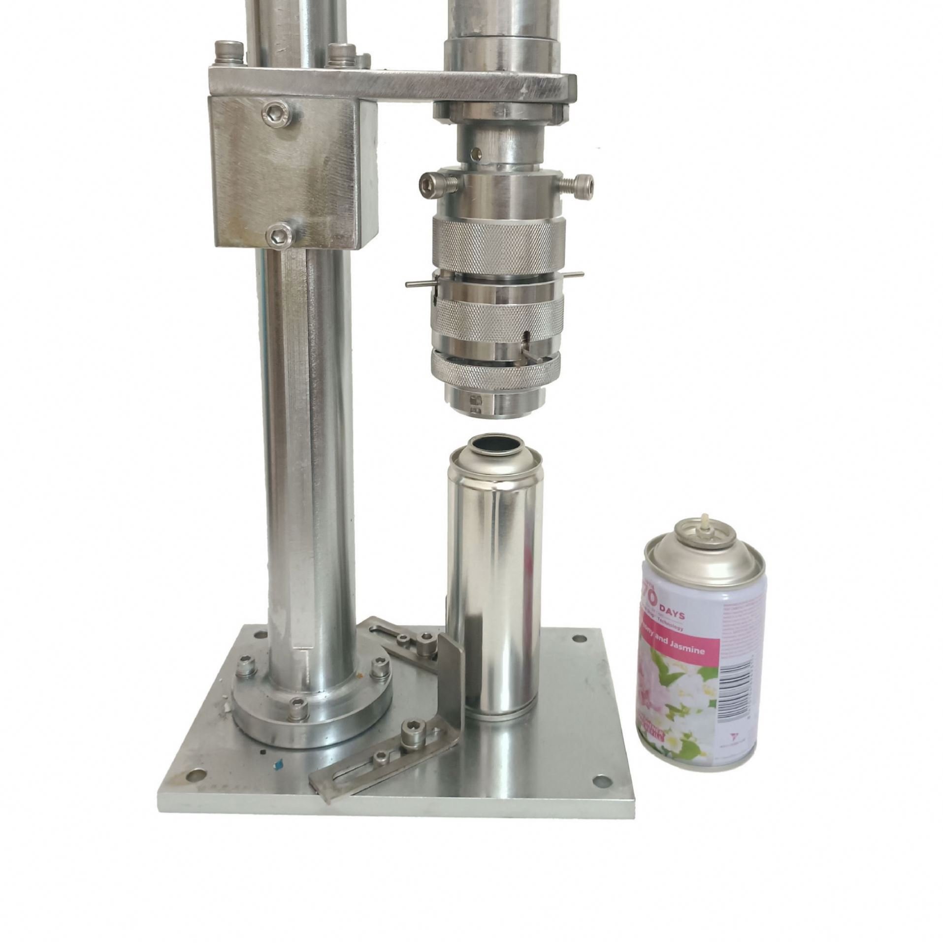 TEBAK semi automatic aerosol filling and crimping machine manual aerosol cans sealing machine