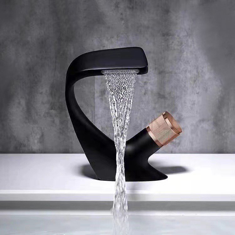 llave para lavabo copper torneira griferia Nordic black hot cold hotel water-tap bathroom personalized undercounter basin faucet