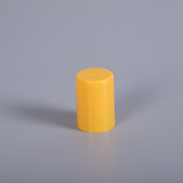 15 mm yellow white perfume spray pump aerosol plastic cap with valve actuator
