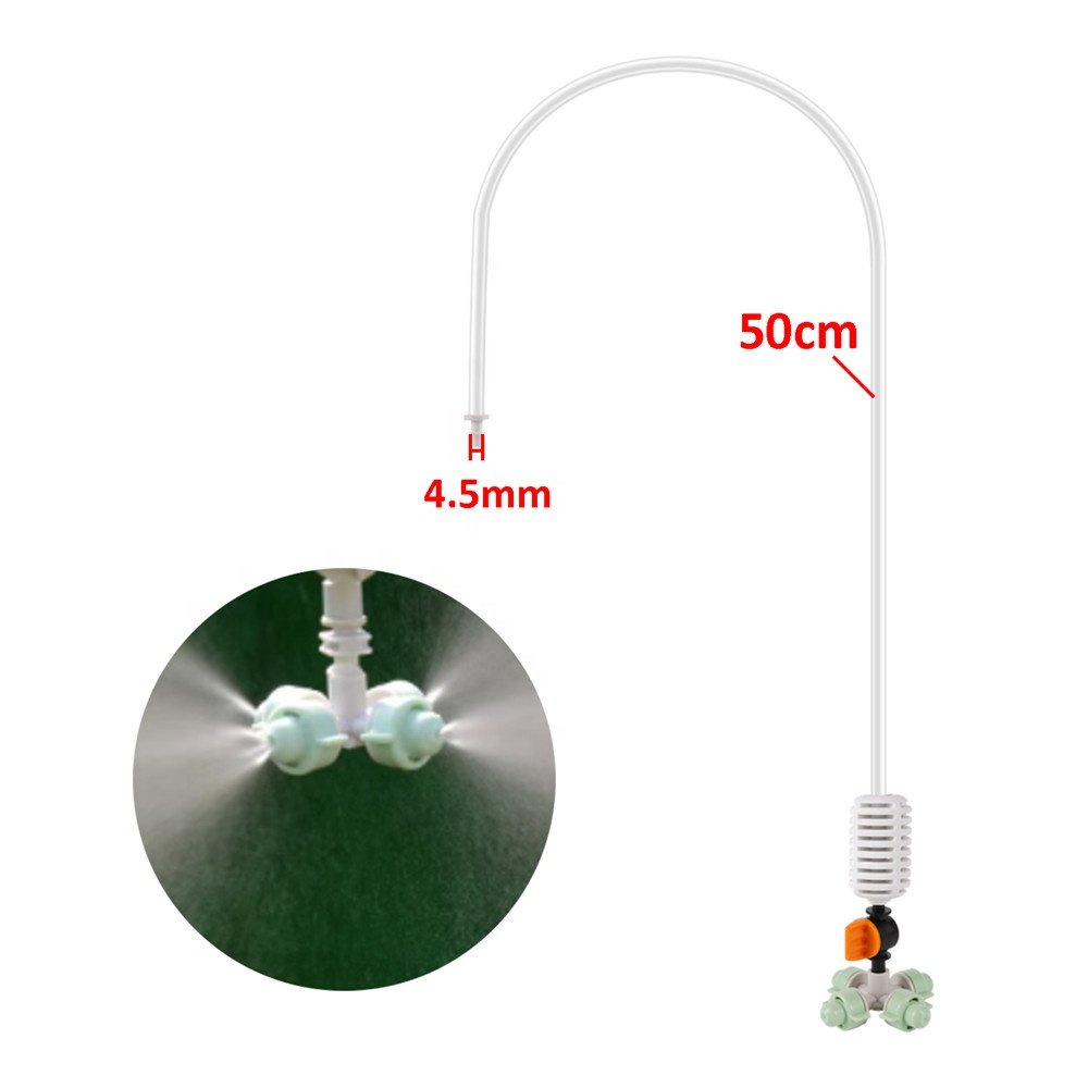 Greenhouse Sprinkler 4 Way Misting Nozzle Garden Mist Sprinkler Spray Nozzle