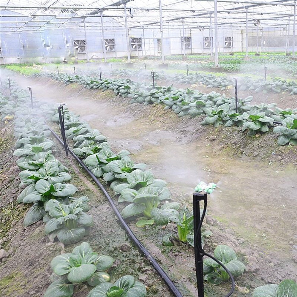 Greenhouse Sprinkler 4 Way Misting Nozzle Garden Mist Sprinkler Spray Nozzle