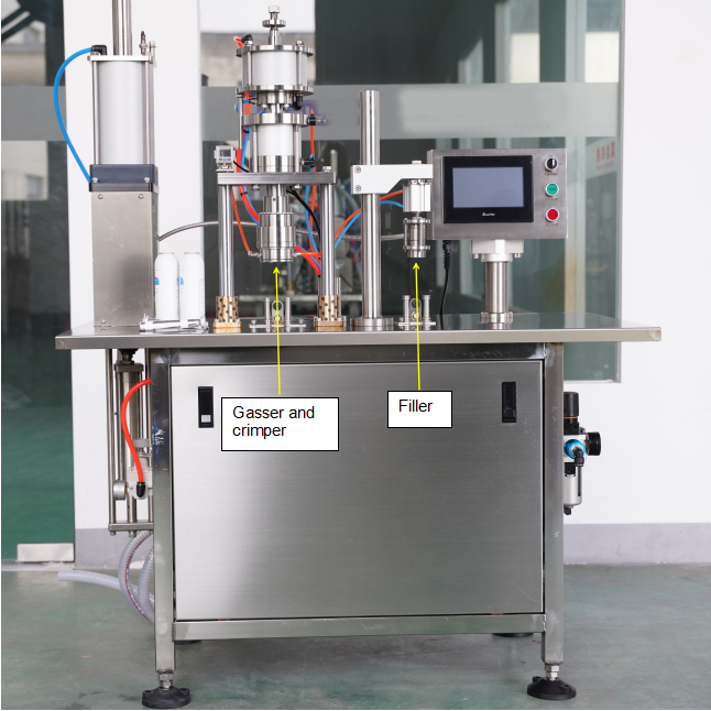 Spray paint bag on valve aerosol can filling machine (single type)