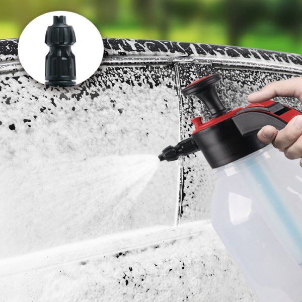 Garden Pump Sprayer with Adjustable Nozzle & Safety Relief Valve for Plants Home Cleaning and Car Washing(2L Transparent)