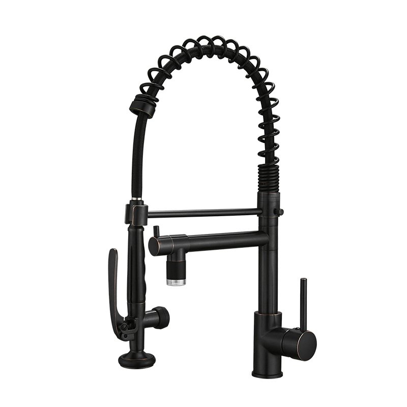 Hot Selling Pull Down Spring Kitchen Faucet with Sprayer, Stainless Steel Brushed Nickel Single Handle High Arc Pull Out Sprayer