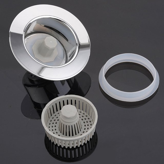 Kitchen stainless steel sink bouncing core drain, dishwasher, filter screen, vegetable sink, water blocking cover, leakage plug