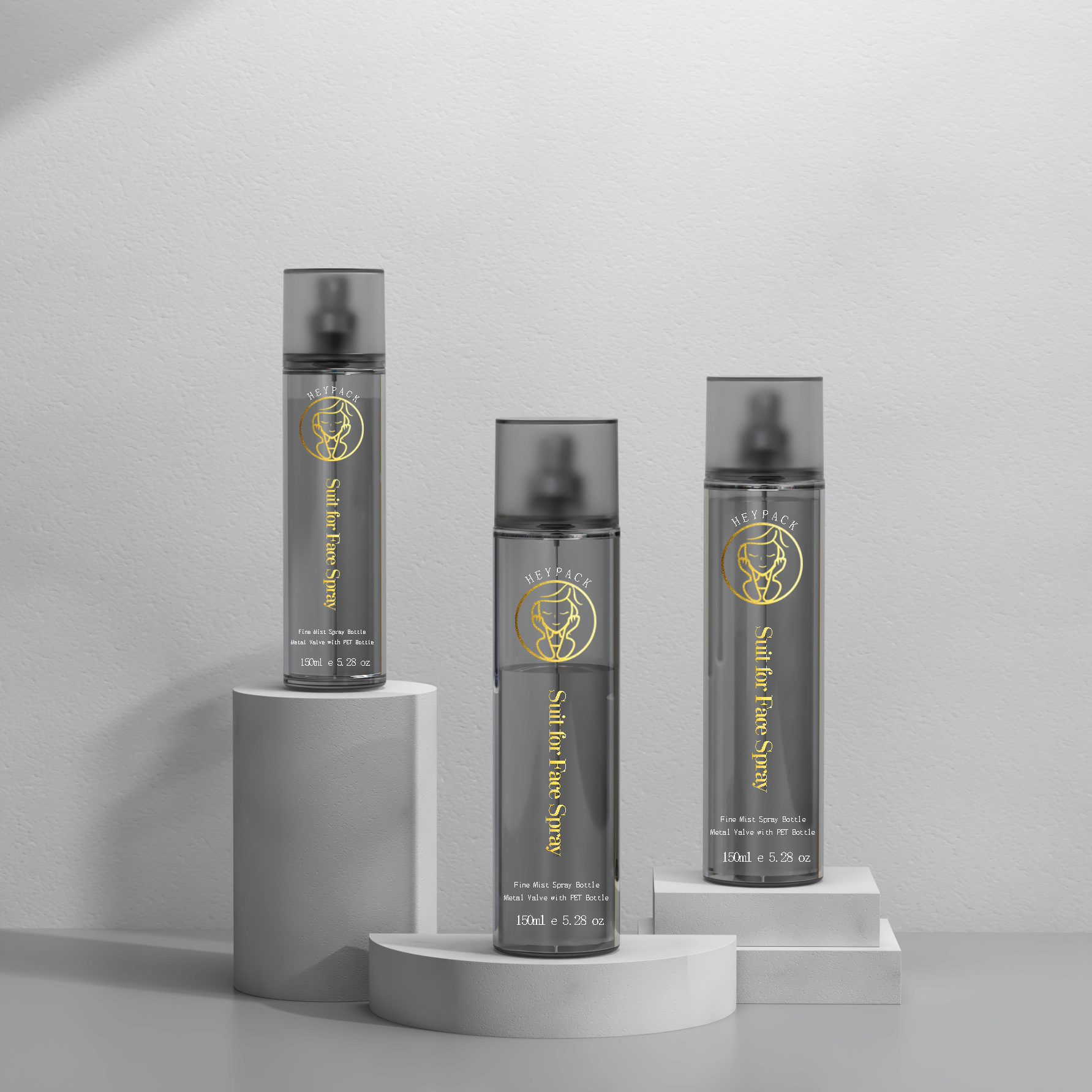 Metal Valve 125ml 250ml Plastic Fine Mist Perfume Spray Bottle
