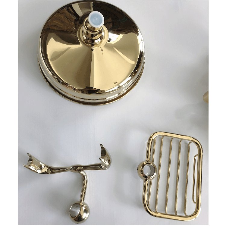 TMV-2&WRAS Brass Chrome Thermostatic Exposed valve With 18mm Rigid Riser Straight Shower Arm 8'' Rose