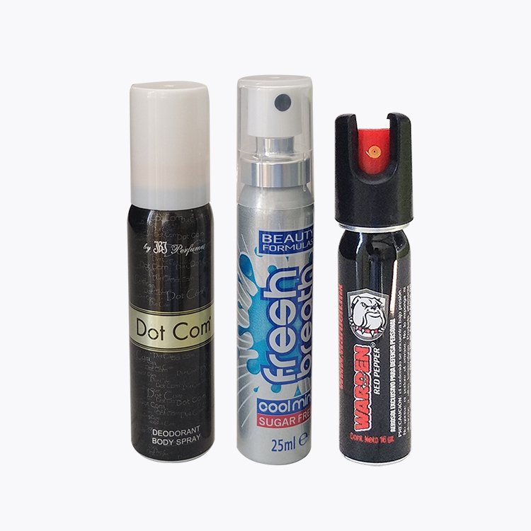 25ml empty aluminum can with spray