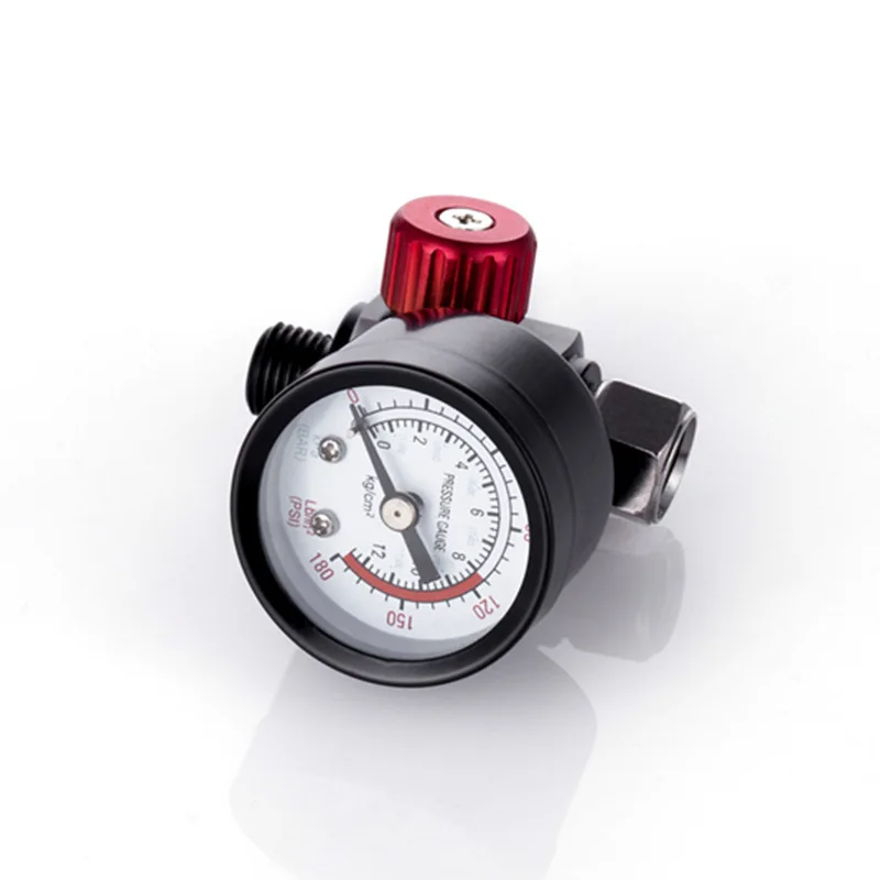 Pressure Regulating Gauge Spray Gun 1/4 Teeth Thread Pneumatic Spray Gun Pressure Regulating Valve