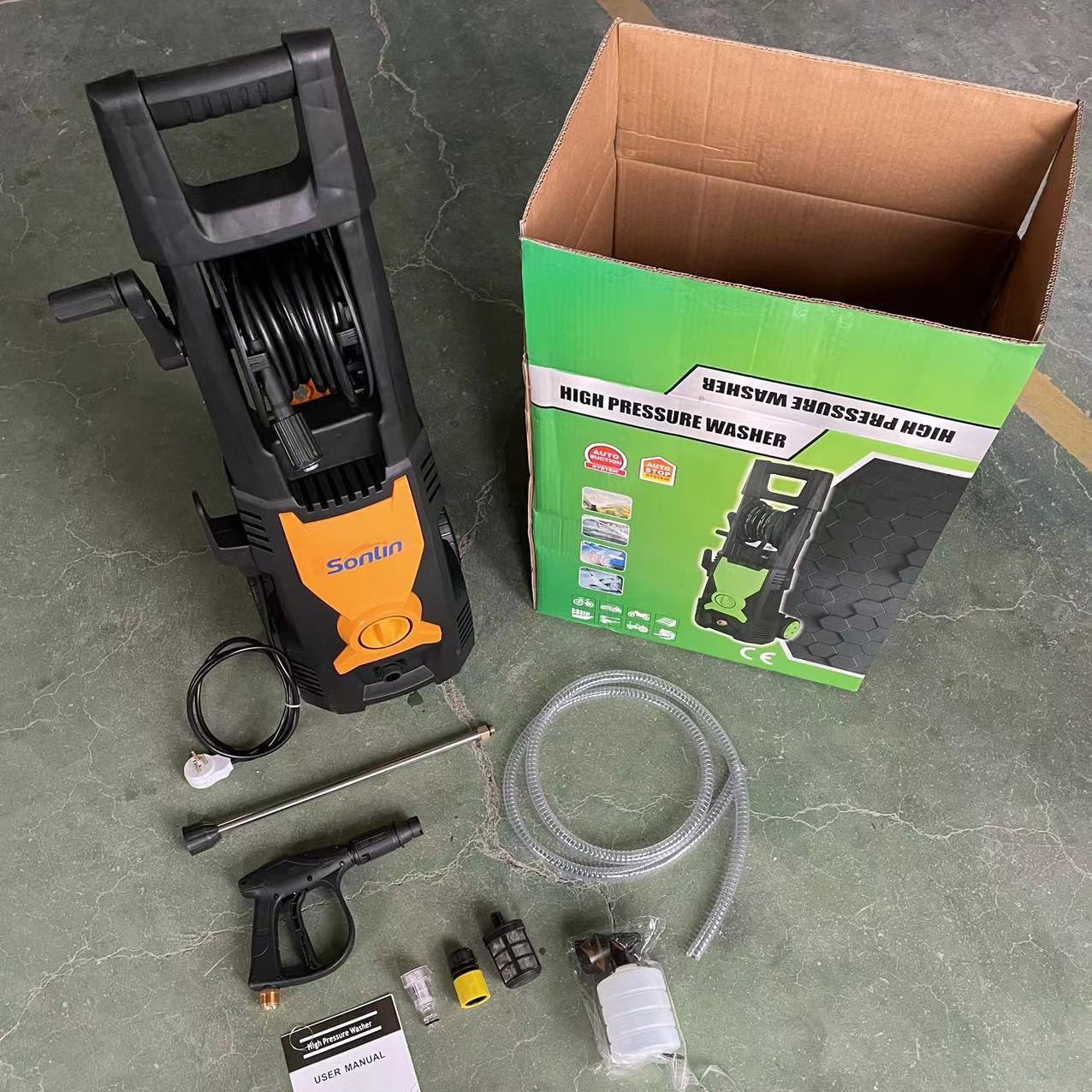 Portable Electrical 1000w 1300w 1500w 1800w Electrical Home-use Pressure Washer Cleaner High Pressure Car Washer For Home-use