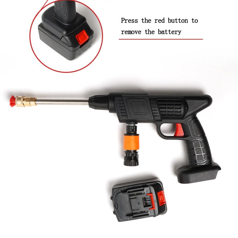 2024 New Lithium Battery Cordless Car Washer Wireless Car Wash Gun Portable Car Pressure Washer Machine