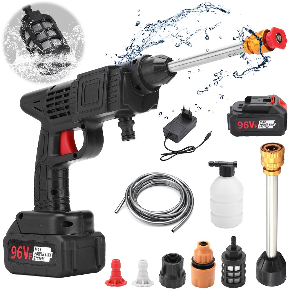 Portable High Pressure 12V 24V 48V 96V Car Washer Gun Cordless Electric Car Cleaning Machine Lithium Battery