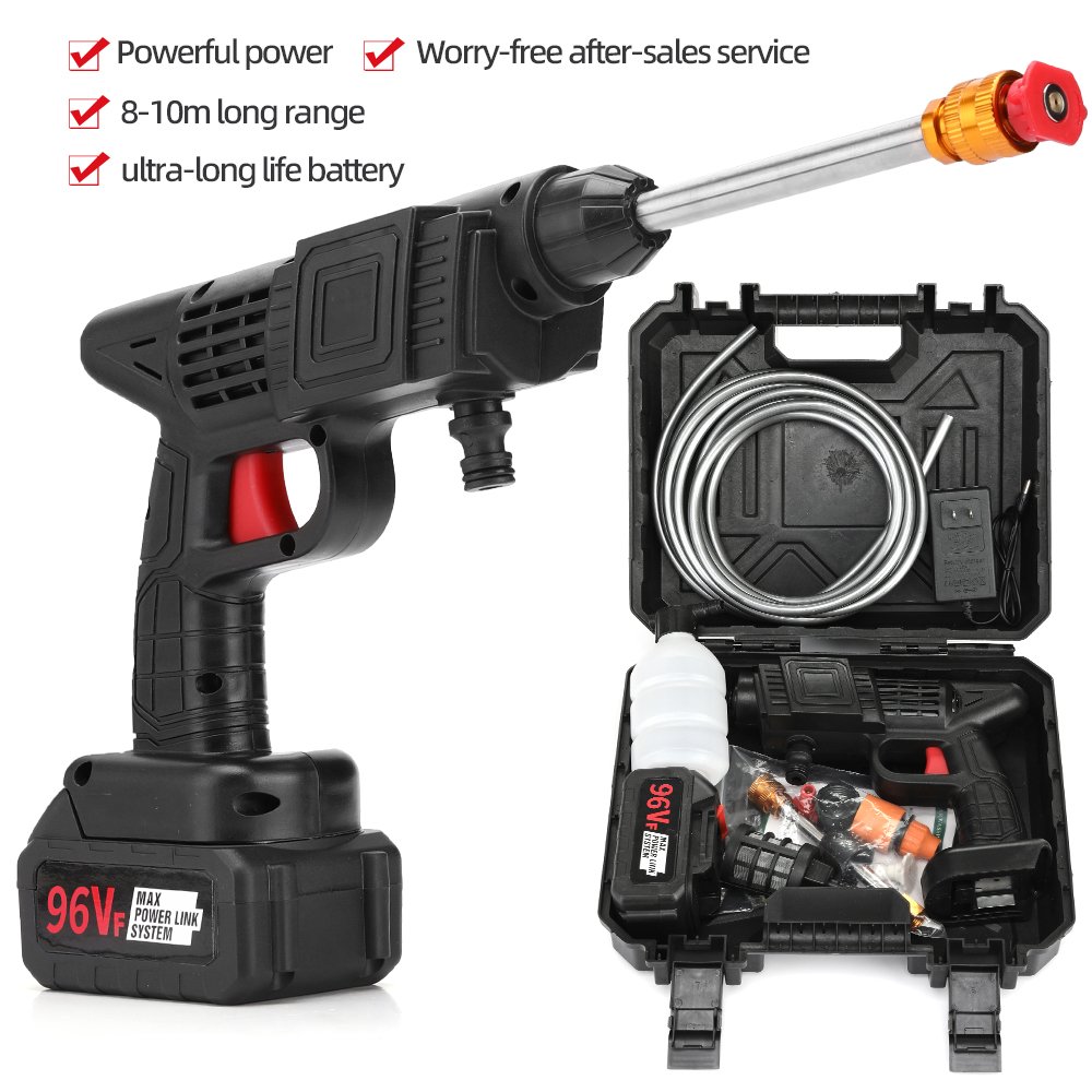 Portable High Pressure 12V 24V 48V 96V Car Washer Gun Cordless Electric Car Cleaning Machine Lithium Battery
