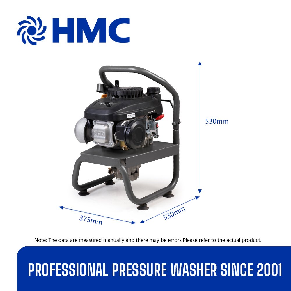 HMC Easy carry on portable powder coating steel frame 150bar car pressure washer with Axial Pump for Car Cleaning