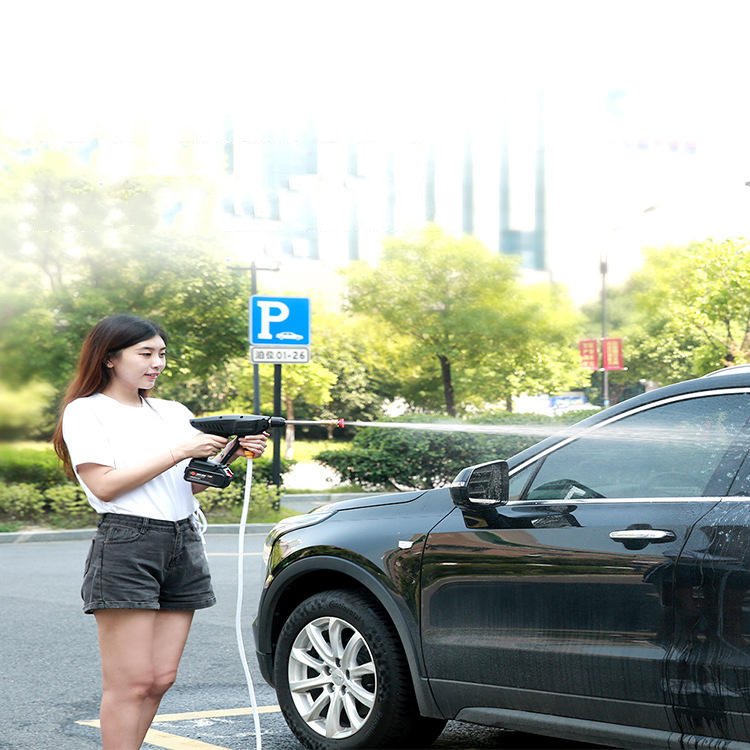 2024 Portable 18v Cordless Electric Car Wash Gun High Pressure Water Gun With Rechargeable Battery Car Washer