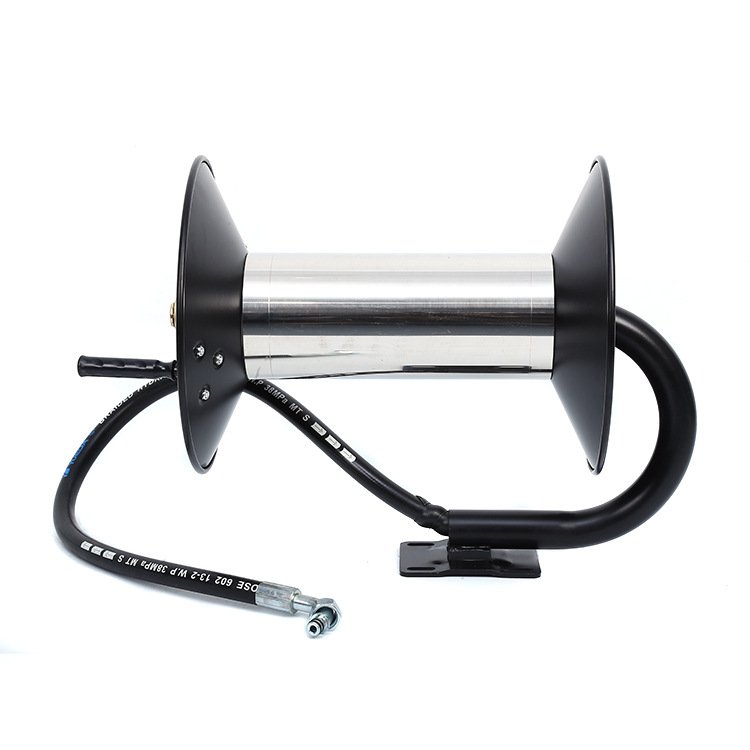 Heavy Duty Steel Hose Reel Mountable Manual 4000 PSI 50ft Capacity Pressure Washer Hose Reel Liquid
