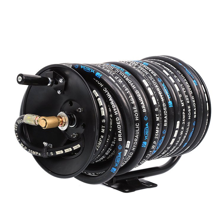 Heavy Duty Steel Hose Reel Mountable Manual 4000 PSI 50ft Capacity Pressure Washer Hose Reel Liquid