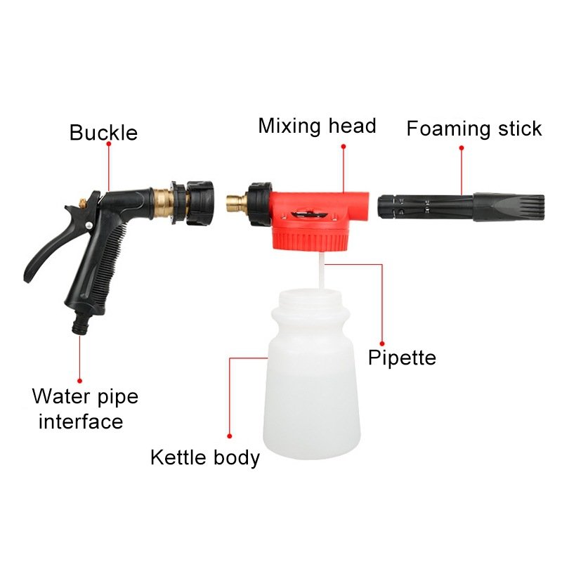 High Quality Car Foam Gun Pot High Power Pressure Car Wash Blaster for Car Auto Dust Descaling Rust Removal Cleaning