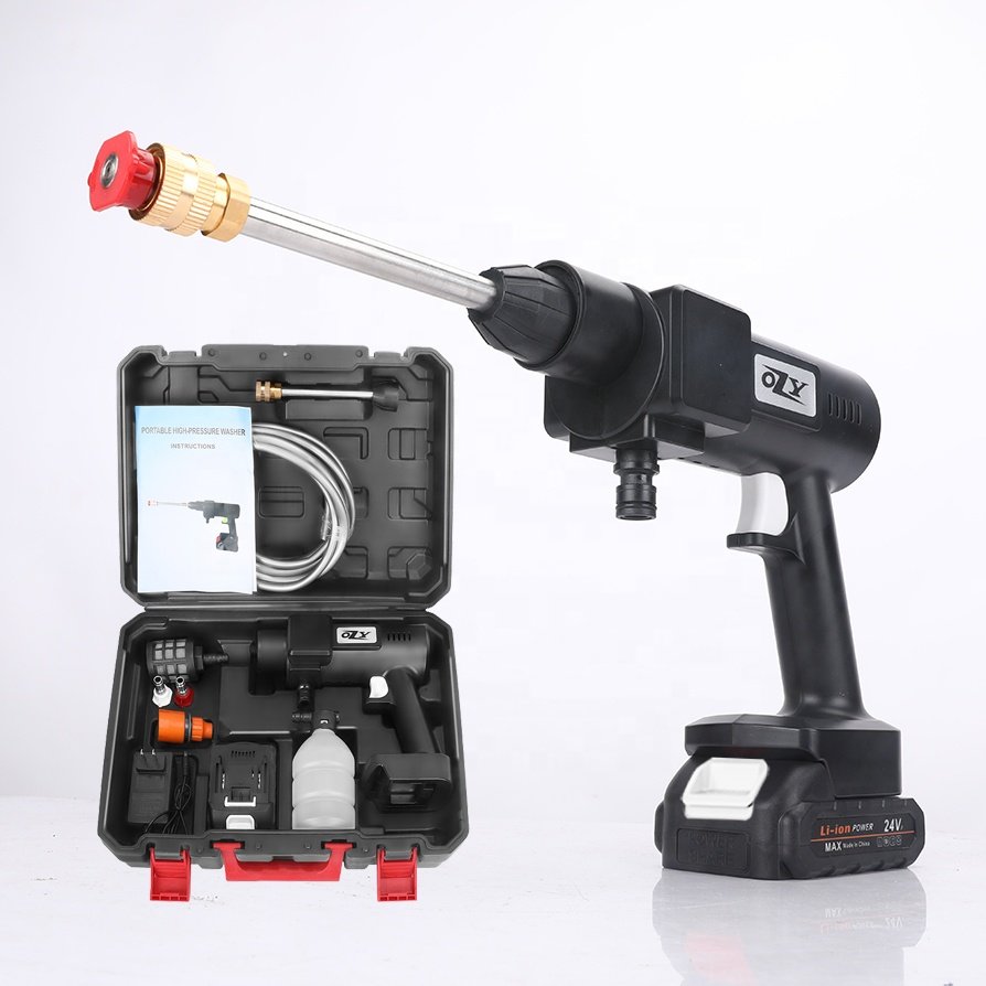 24V 48VF Car Wash Water Gun Wireless Car washer 40 Bar High Pressure Washing Machine Car Cleaning Equipment 3000mah 6000mah