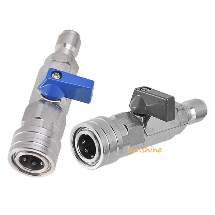 SS Car Washing Cleaning Connector High Pressure Washer Ball Valve 1/4 3/8" Quick Plug Adapter Car Wash Pump Hose Switch