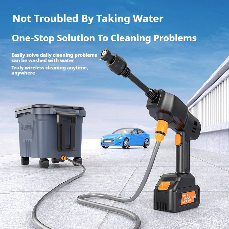 Long Working Life Water Brushless Car Washer Lithium High Pressure Power Spray Gun