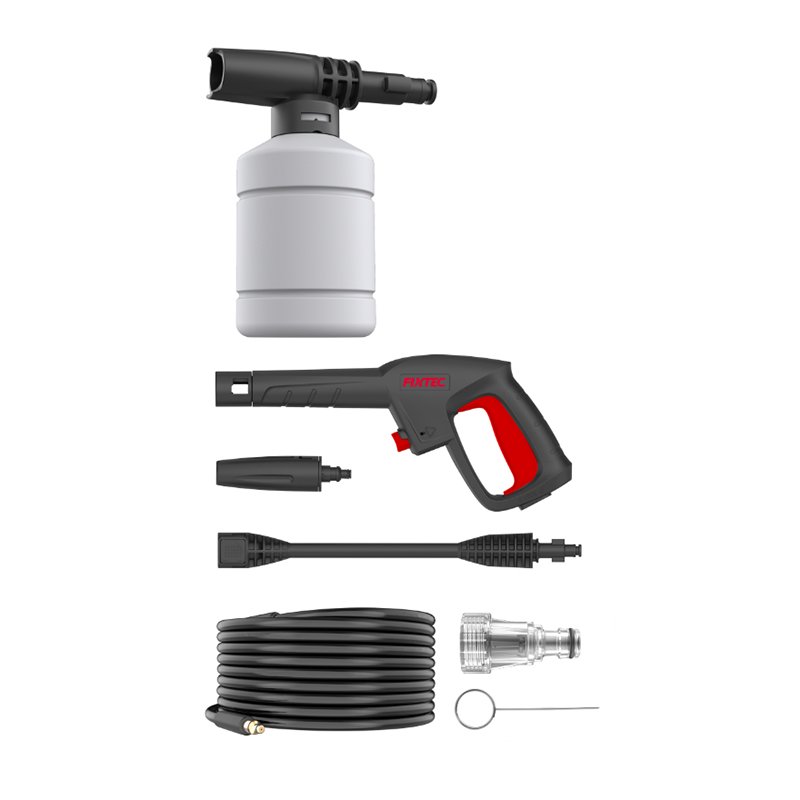 FIXTEC 80-120bar Pressure Washer Portable Power Washer with 7-in-1 Nozzle Handheld High-Pressure Car Washer Gun for Home/Floor