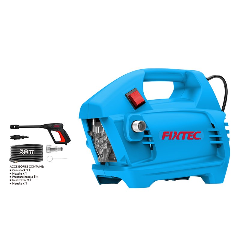 FIXTEC 80-120bar Pressure Washer Portable Power Washer with 7-in-1 Nozzle Handheld High-Pressure Car Washer Gun for Home/Floor