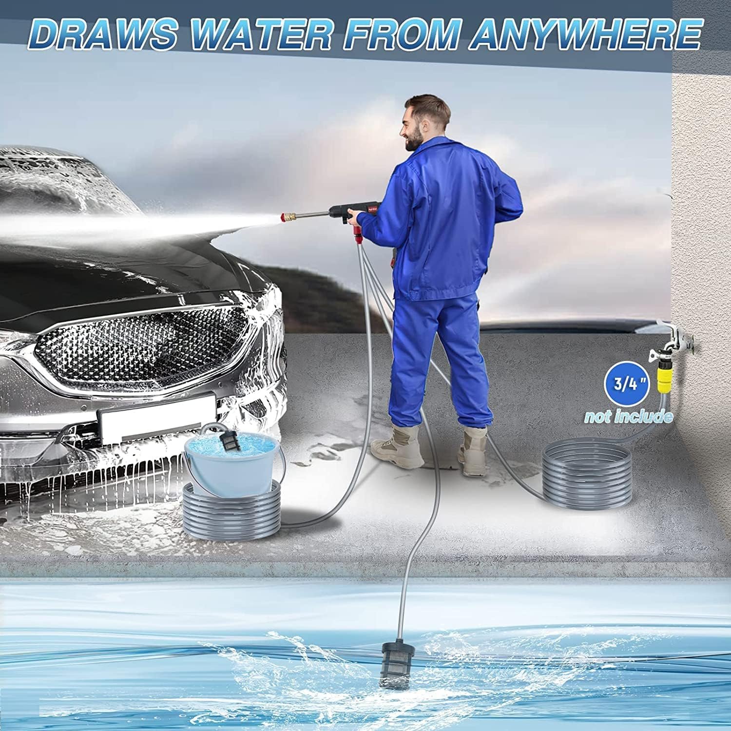 Newest Custom Portable Metal Water Washing Gun Garden 96V Guns High Pressure Hidrolavadora Cleaning Wash Machines Car Washer