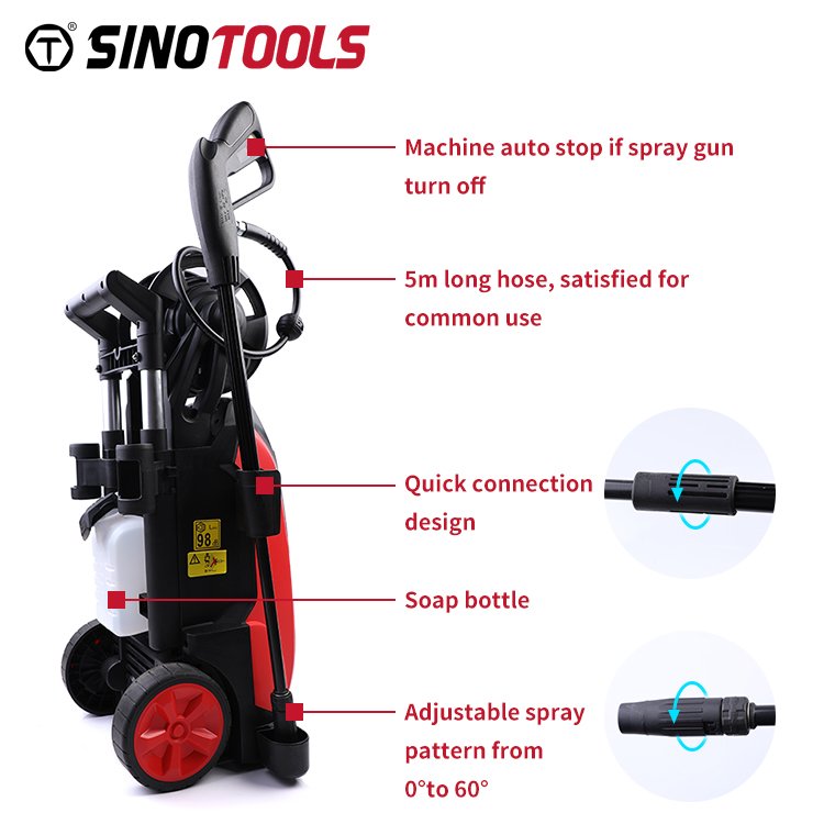 2000W 110bar portable high pressure car washer machine electric car washer high pressure cleaner