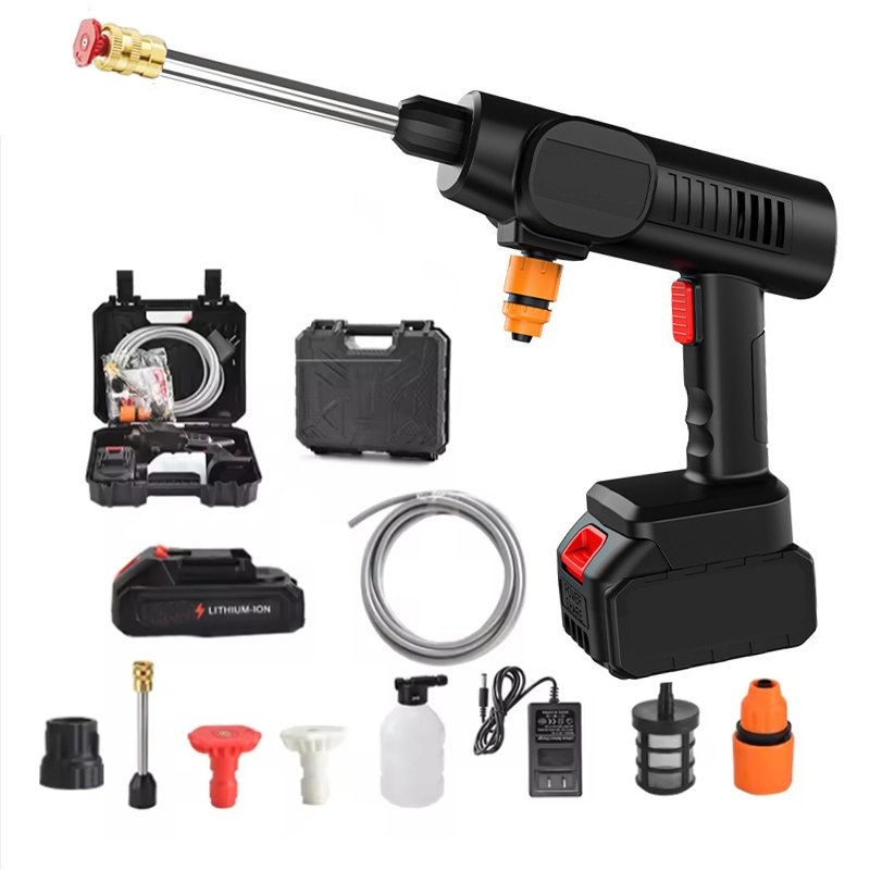 Electric portable mini wireless high pressure car cleaner washing washer gun